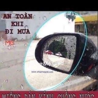 2 miếng dán gương chống nước cho ô tô xe máy