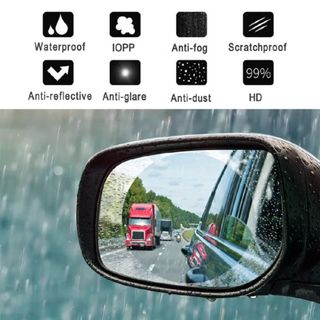 2 miếng dán gương chống nước cho ô tô xe máy