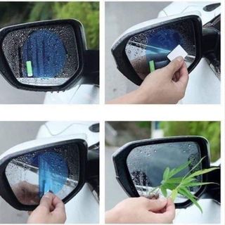 2 miếng dán gương chống nước cho ô tô xe máy