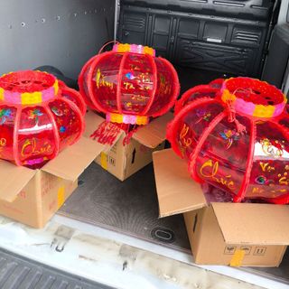 Lồng đèn điện xoay 5D cao cấp 50, 60, 80, 100cm