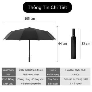 Dù 12 nan to, cao cấp