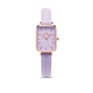 ĐỒNG HỒ NỮ CAO CẤP D.W QUADRO LAVENDER DÂY DA TÍM MẶT CHỮ NHẬT KÈM TEM KÍCH HOẠT ĐIỆN TỬ 2