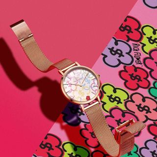 ĐỒNG HỒ NỮ CAO CẤP D.W RICH FLOWER DÂY LƯỚI MẶT TRÒN LIMITED 2