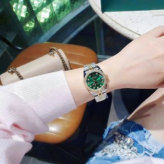 ĐỒNG HỒ NAM NỮ CAO CẤP RÔ LE DÂY THÉP MẶT MÀU KÍNH SAPHIRE VIỀN ĐÁ 2