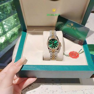 ĐỒNG HỒ NAM NỮ CAO CẤP RÔ LE DÂY THÉP MẶT MÀU KÍNH SAPHIRE VIỀN ĐÁ 2