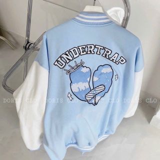 Áo bomber xanh in chữ U UNDERTRAP