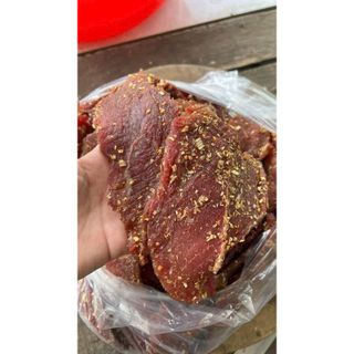 Khô bò 1 nắng ướp vị vừa ăn ngon ngọt khay 500g (giao tphcm)