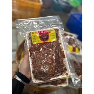 Khô bò 1 nắng ướp vị vừa ăn ngon ngọt khay 500g (giao tphcm)