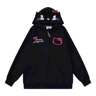 áo khoác in 2 kitty nón và thân , chất nỉ dày mịn