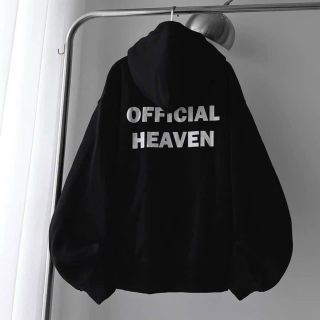 Áo khoác in chữ OFFICIAL HEAVEN nút bấm nón Chất nỉ dày mịn freesize dưới 70kg