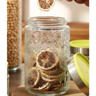 BỘ 3 HỦ THỦY TINH ĐỰNG GIA VỊ CÓ NẮP XANH
