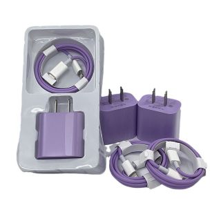 Bộ Sạc nhanh Điện Thoại Apple Tím 20W