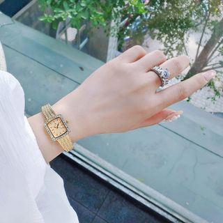 ĐỒNG HỒ NỮ CH.ÍNH HÃN.G FUNMEI F2144 MẶT VUÔNG MINI DÂY LƯỚI THÉP ĐI KÈM TEM KÍCH HOẠT ĐIỆN TỬ BẢO HÀNH 2