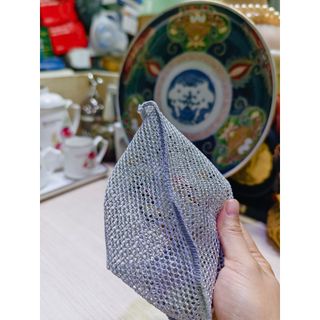 HANPU SHOP Khăn cước lưới rửa chén rửa trái cây 20x20cm