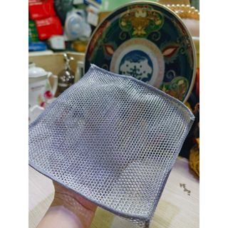 HANPU SHOP Khăn cước lưới rửa chén rửa trái cây 20x20cm