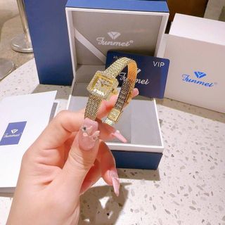 ĐỒNG HỒ NỮ CHÍNH HÃNG FUNMEI F2108 MẶT VUÔNG MINI DÂY LƯỚI THÉP ĐI KÈM TEM KÍCH HOẠT ĐIỆN TỬ BẢO HÀNH CHÍNH HÃNG 3