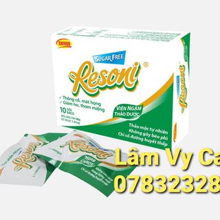 Viên ngậm THẢO DƯỢC Resoni không đường (hộp 46g/10 túi nhỏ)