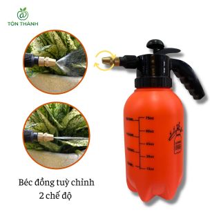 BÌNH XỊT PHUN THUỐC 2 LÍT AAA TƯỚI CÂY PHUN SƯƠNG CẦM TAY MẪU MỚI ( NHỰA CAO CẤP, ĐẦU PHUN BẰNG ĐỒNG )