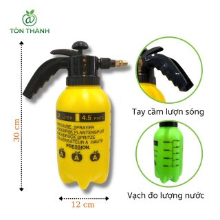 BÌNH XỊT PHUN THUỐC 2 LÍT AAA TƯỚI CÂY PHUN SƯƠNG CẦM TAY MẪU MỚI ( NHỰA CAO CẤP, ĐẦU PHUN BẰNG ĐỒNG )