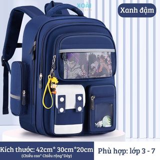 Balo Chống Gù Cho Bé Trai Gái Cao Cấp Từ Lớp 1 Đến Lớp 7 Nhiều Ngăn Rộng Rãi Thoải Mái - BL043