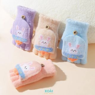 [Hot 2024] Găng Tay Hở Ngón Cao Cấp Cho Bé Từ 4 Đến 12 Tuổi Chất Liệu Cotton Mềm Mịn Ấm Áp-GT012