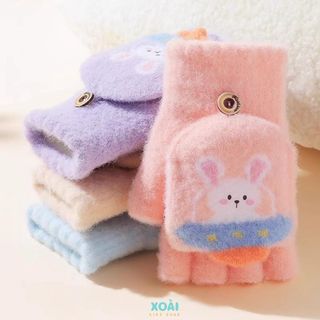 [Hot 2024] Găng Tay Hở Ngón Cao Cấp Cho Bé Từ 4 Đến 12 Tuổi Chất Liệu Cotton Mềm Mịn Ấm Áp-GT012