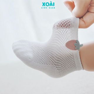 Set 3 Đôi Tất Chất Liệu Lưới Cotton Thoáng Khí Đủ Size Cho Bé Từ 6 Tháng Đến 3 Tuổi - TA006