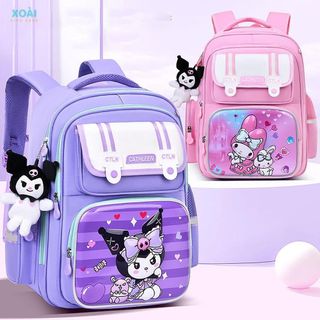 Balo Kuromi và Phi Hành Gia Cho Bé Từ Lớp 1 Đến Lớp 5, Chất Liệu Vải Chống Nước, Đệm Lưng Chống Gù Êm Ái - BL046
