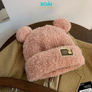 Mũ Len Tai Gấu Cute Phong Cách Hàn Quốc Chất Liệu Len Dệt Kim Dày Dặn Ấm Áp - ML002