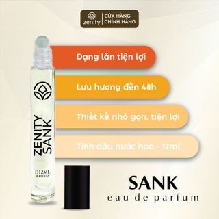 Nước Hoa Zenity Tinh Dầu Hương SANK | Chai xit 12ml | Lưu hương 48h