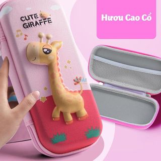 Hộp Bút, Túi Đựng Bút 2 Ngăn Cho Bé Đi Học In Hình 3D Cao Cấp, Chất Liệu Vải Eva Cứng Cáp - HB041