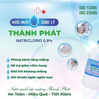 Nước Muối Sinh Lý Thành Phát Natriclorid 0,9% - Y Tế Thành Phát