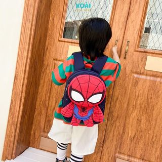 Balo Mầm Non, Balo Trẻ Em Hình Khủng Long,Gấu Dâu, Người Nhện Dễ Thương Cho Bé Từ 1 Đến 3 Tuổi-BL039