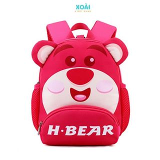 Balo Mầm Non, Balo Trẻ Em Hình Khủng Long,Gấu Dâu, Người Nhện Dễ Thương Cho Bé Từ 1 Đến 3 Tuổi-BL039