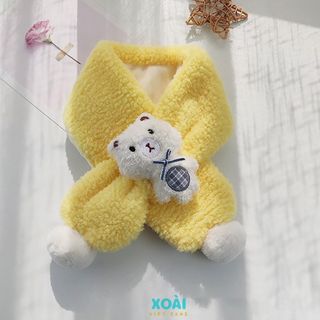 Khăn Quàng Cổ Lông Cừu Mềm Mại Ấm Áp Cho Bé Từ 0 Đến 4 Tuổi-KQ005