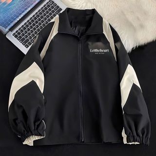 Áo khoác dù in LETTHEHEART cổ bẻ form unisex