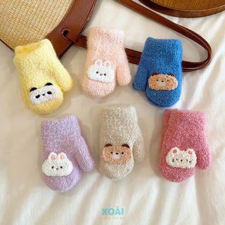 Bao Tay, Găng Tay Hình Gấu Trúc Nót Lông Cho Bé Từ 0 Đến 18 Tháng Tuổi Dễ Thương Dày Dặn, Ấm Áp - GT008