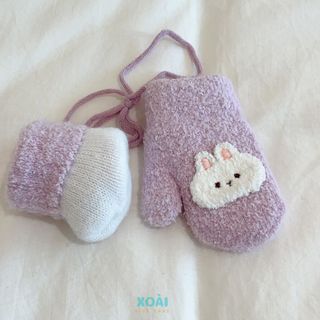 Bao Tay, Găng Tay Hình Gấu Trúc Nót Lông Cho Bé Từ 0 Đến 18 Tháng Tuổi Dễ Thương Dày Dặn, Ấm Áp - GT008