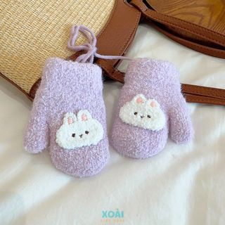 Bao Tay, Găng Tay Hình Gấu Trúc Nót Lông Cho Bé Từ 0 Đến 18 Tháng Tuổi Dễ Thương Dày Dặn, Ấm Áp - GT008