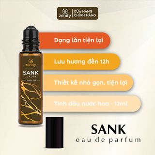 Nước Hoa Zenity Tinh Dầu Hương SANK | Chai lăn 12ml | Lưu hương 12h