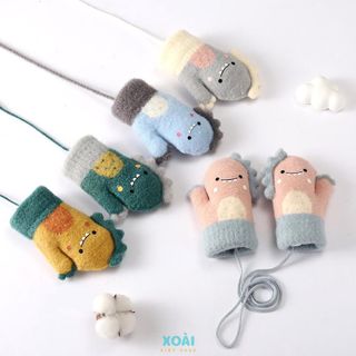 Bao Tay Găng Tay Lót Lông Nhung Cao Cấp Cho Bé Từ 0 Đến 18 Tháng Tuổi Chất Liệu Len Dệt Kim Cực Ấm-GT013