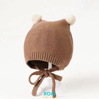 [Mũ Len Trơn Có Dây Buộc Thời Trang Cho Bé Từ 0 Đến 1 Tuổi Phong Cách Hàn Quốc Dễ Thương-ML010