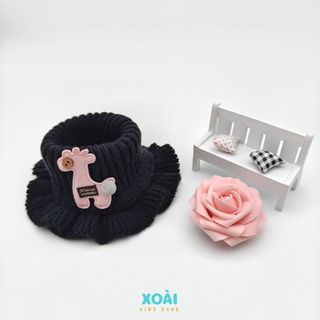 Khăn Len Ống Quàng Cổ Cho Bé Từ 2 - 10 Tuổi Hình Chú Hươu Cao Cổ Chất Liệu Len Dệt Kim Dày Dặn Ấm Áp- KO002