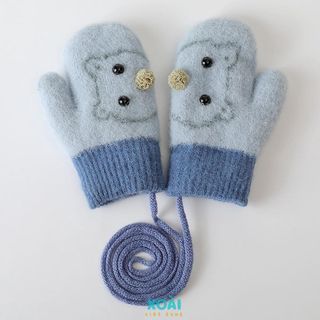 Găng tay Len Giữ Ấm Chống Gió Hình Chú Gấu Dễ Thương Cho Bé Từ 2 Đến 4 Tuổi-GT011