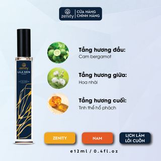 Nước Hoa Zenity Tinh Dầu Hương LILA MEN | Chai Xịt 12ml | Lưu Hương 12h