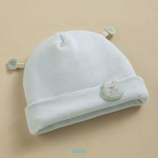 Mũ Tai Thỏ Cotton Cho Bé Sơ SInh 0-3 Tháng Chất Liệu Cotton Lót Bông Mềm Mịn Thân Thiện-MT009