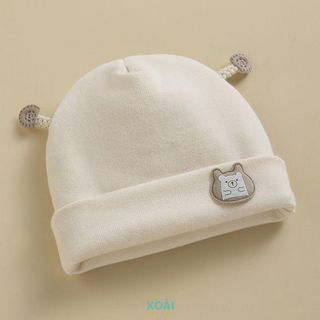 Mũ Tai Thỏ Cotton Cho Bé Sơ SInh 0-3 Tháng Chất Liệu Cotton Lót Bông Mềm Mịn Thân Thiện-MT009