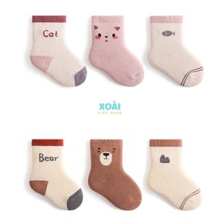 Set 3 Đôi Tất Nemo Baby Cao Cấp Cho Bé Đủ Size Từ 0 đến 5 Tuổi Chất Liệu Cotton Cao Cấp-TA014