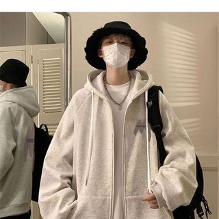 Áo khoác in chữ M WKECESLDBE chất nỉ bông dày mịn unisex nam nữ