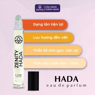 Nước Hoa Zenity Tinh Dầu Hương HADA | Chai xit 12ml | Lưu hương 48h